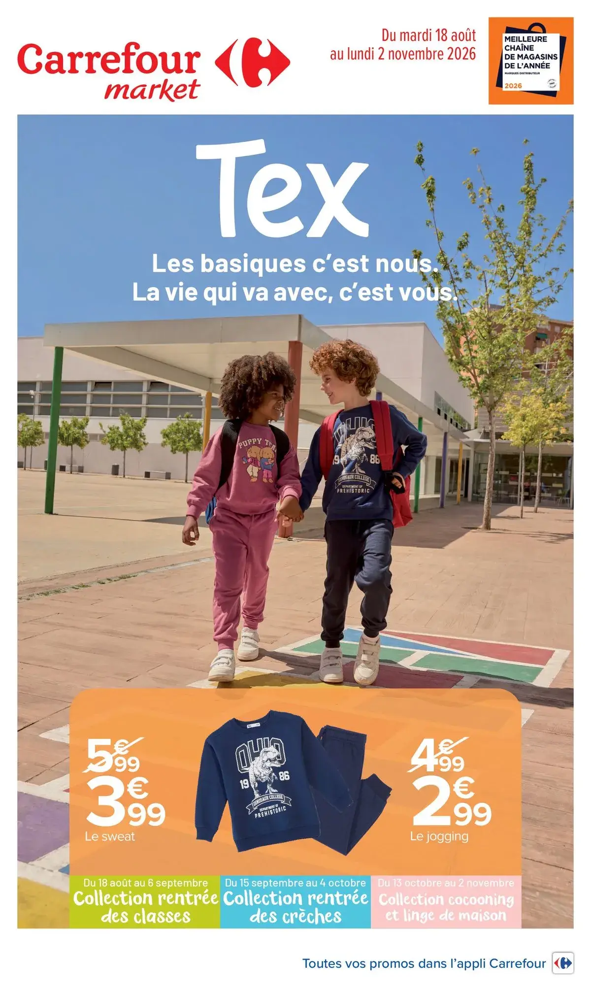 Carrefour Market — TEX LES BASIQUES CEST NOUS. LA VIE QUI VA AVEC CEST VOUS.